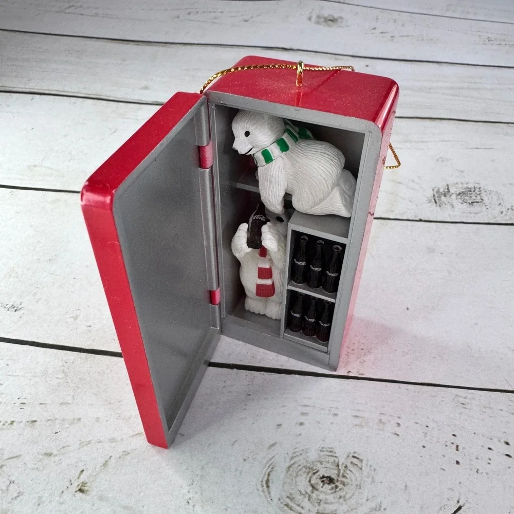 Vtg Coca-Cola‎ Christmas Ornament Lot 8pc Santa Polar Bear Truck Vending Machine